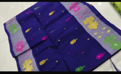 Handwoven cotton jamdani saree