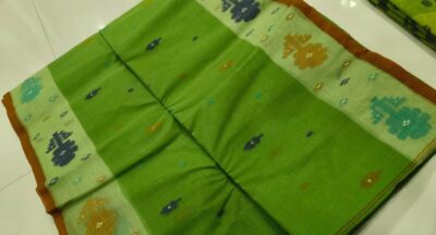 Handwoven cotton jamdani saree