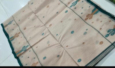 Handwoven cotton jamdani saree