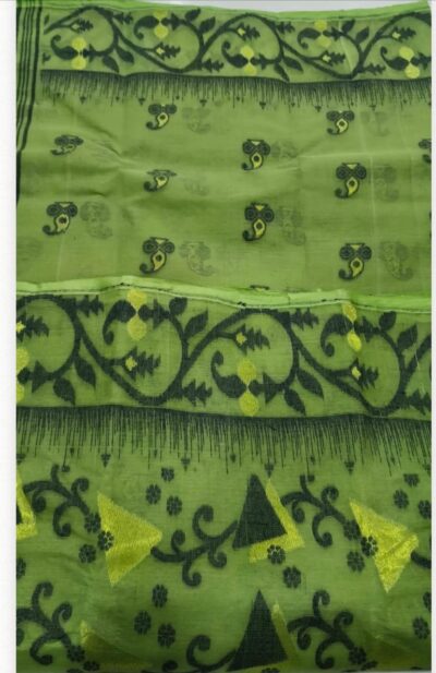 Handwoven cotton Jamdani saree