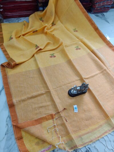 Pure Linen Saree (no khadi mix)